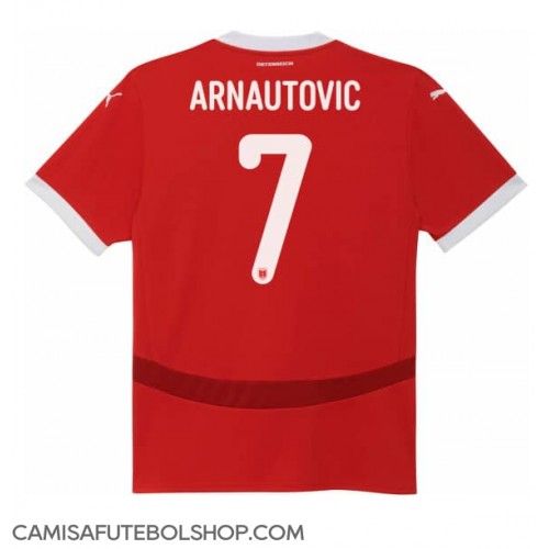 Camisa de time de futebol Áustria Marko Arnautovic #7 Replicas 1º Equipamento Europeu 2024 Manga Curta